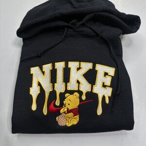 Nike Winnie The Pooh HOODIE Embroidered Adult Unisex Sweatshirt Honey Drip
